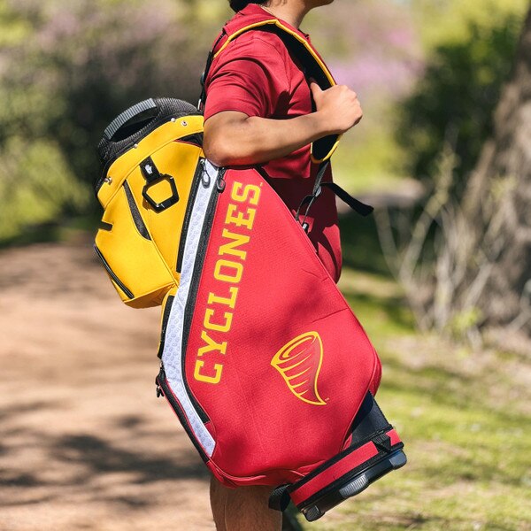 I-State Cyclones Cardinal & Gold Clubhouse Cooler Cart Golf Bag
